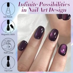 Water Light Cat Magnetic Gel Polish MY81 Purple Mystery 10ml -Born Pretty Salon 60216 4 ZI 6