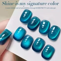 Water Light Cat Magnetic Gel Polish MY83 Sea Blue 10ml -Born Pretty Salon 60216 6 ZI 3