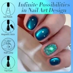 Water Light Cat Magnetic Gel Polish MY83 Sea Blue 10ml -Born Pretty Salon 60216 6 ZI 6