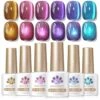 6 Colors Galaxies Glass Cat Magnetic Gel Polish Set 7ml