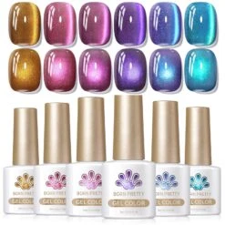 6 Colors Galaxies Glass Cat Magnetic Gel Polish Set 7ml