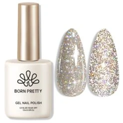 BORN PRETTY Gold Flash Reflective Glitter Gel Polish 15ml -Born Pretty Salon 60237 ZHU 1