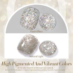 BORN PRETTY Gold Flash Reflective Glitter Gel Polish 15ml -Born Pretty Salon 60237 ZI 1