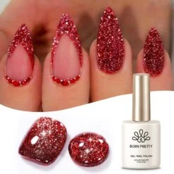 Red Flash Reflective Glitter Gel Polish 15ml