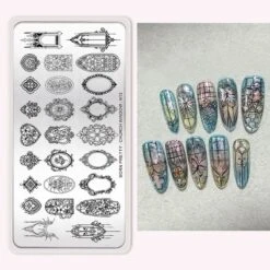 CHURCH WINDOW-N12 Nail Stamping Plate 7 CHURCH WINDOW-N12 Nail Stamping Plate -Born Pretty Salon 60276 1 zhu 2 9f642a36 07f4 486b ad09 bb5f846af71c