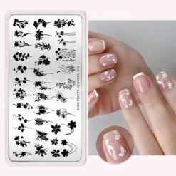 FLOWERS-N15 Nail Stamping Plate