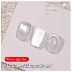 White Cat Magnetic Gel Polish MY77 Flowing Light White 10ml -Born Pretty Salon 60289 ZI 1