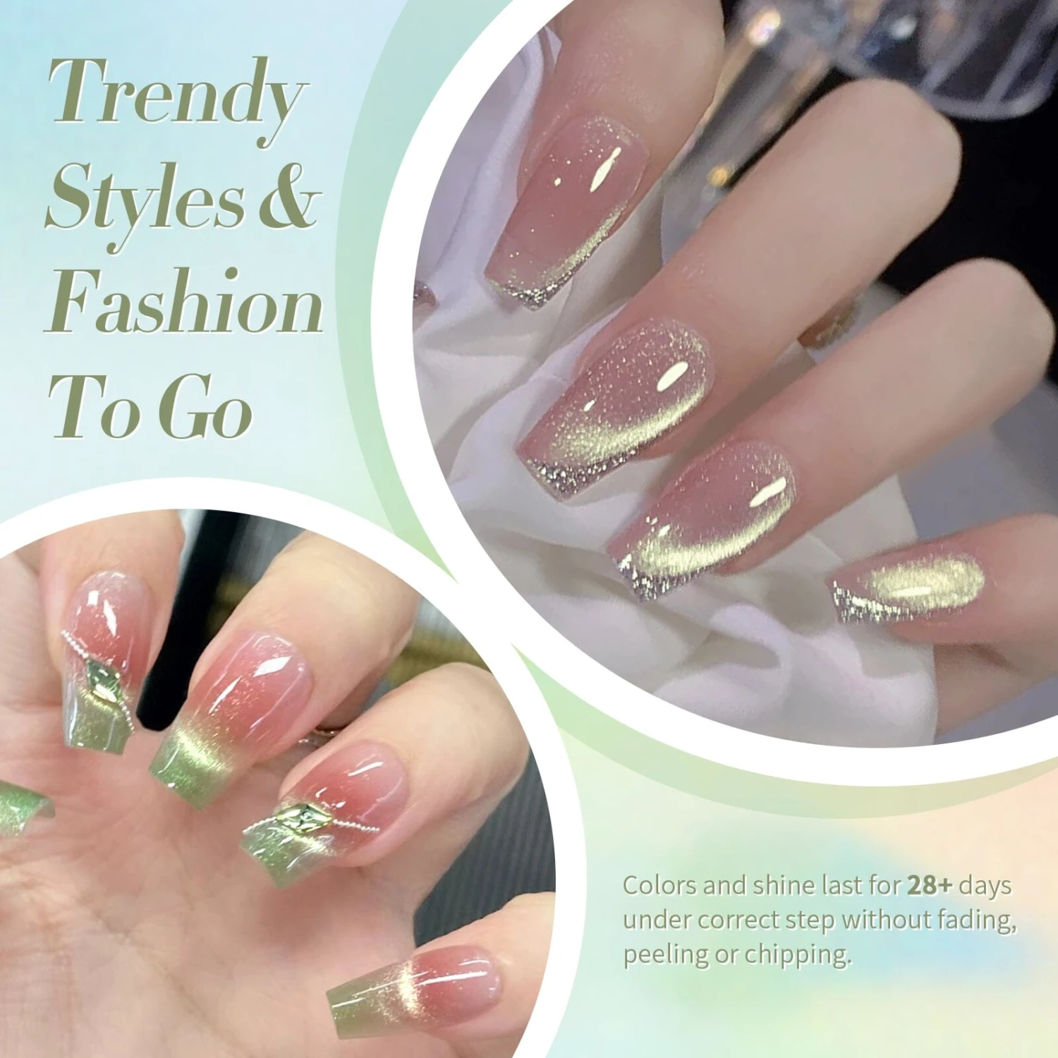 6 Colors Green Light Cat Magnetic Gel Polish Set 7ml 5 6 Colors Green Light Cat Magnetic Gel Polish Set 7ml - Image 5