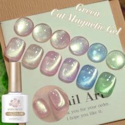 6 Colors Green Cat Magnetic Gel Polish Set 10ml -Born Pretty Salon 60345 ZHU 2 da0b1f84 eeb0 4db2 8e79 43ea28692b36