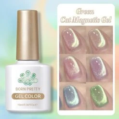 6 Colors Green Cat Magnetic Gel Polish Set 10ml -Born Pretty Salon 60345 ZHU 3 a227ebae a239 4a95 8c69 5f7fa29985f5