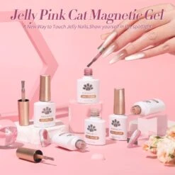 6 Colors Jelly Pink Cat Magnetic Gel Polish Set 7ml -Born Pretty Salon 60408 ZI 5