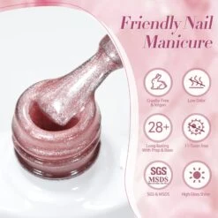 6 Colors Jelly Pink Cat Magnetic Gel Polish Set 7ml -Born Pretty Salon 60408 ZI 6