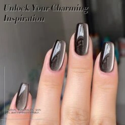 Black Glass Cat Magnetic Gel Polish 15ml -Born Pretty Salon 60409 ZI 2