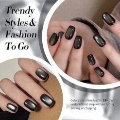 Black Glass Cat Magnetic Gel Polish 15ml -Born Pretty Salon 60409 ZI 3