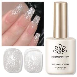 White-shimmer Glitter Gel Polish 15ml
