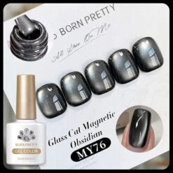 Black Glass Cat Magnetic Gel Polish 10ml 24 Black Glass Cat Magnetic Gel Polish 10ml -Born Pretty Salon 60419 SXA 1