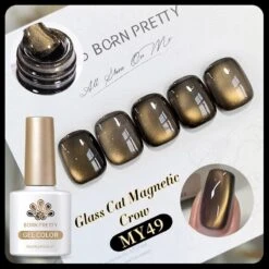 Black Glass Cat Magnetic Gel Polish 10ml 25 Black Glass Cat Magnetic Gel Polish 10ml -Born Pretty Salon 60419 SXA 2