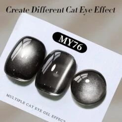 Black Glass Cat Magnetic Gel Polish MY76 Obsidian 10ml 11 Black Glass Cat Magnetic Gel Polish MY76 Obsidian 10ml -Born Pretty Salon 60419 ZI A 1