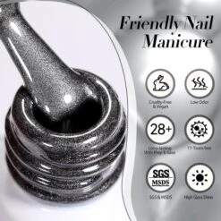 Black Glass Cat Magnetic Gel Polish MY76 Obsidian 10ml 13 Black Glass Cat Magnetic Gel Polish MY76 Obsidian 10ml -Born Pretty Salon 60419 ZI A 3