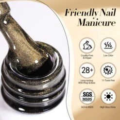 Black Glass Cat Magnetic Gel Polish MY49 Crow 10ml 15 Black Glass Cat Magnetic Gel Polish MY49 Crow 10ml -Born Pretty Salon 60419 ZI B 4