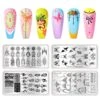 4pcs Set Flower Animal Nail Stamping Plates