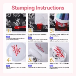 4pcs Set Flower Animal Nail Stamping Plates -Born Pretty Salon 60437 ZI YH 7