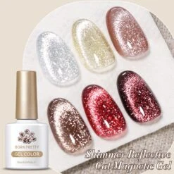 6 Colors Shimmery Reflective Cat Magnetic Gel 10ml -Born Pretty Salon 60441 ZI 1