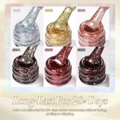 6 Colors Shimmery Reflective Cat Magnetic Gel 10ml -Born Pretty Salon 60441 ZI 3