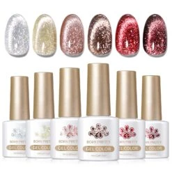 6 Colors Red Cat Magnetic Gel Polish Set Shimmery Reflective 7ml
