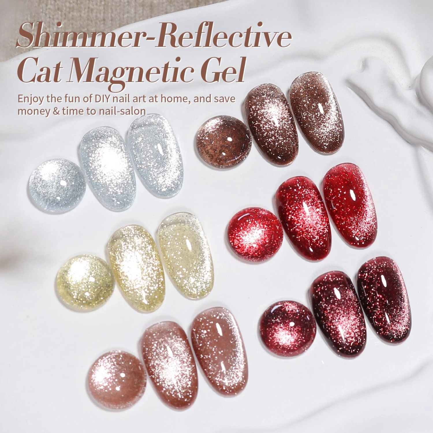 6 Colors Red Cat Magnetic Gel Polish Set Shimmery Reflective 7ml 7 6 Colors Red Cat Magnetic Gel Polish Set Shimmery Reflective 7ml - Image 7