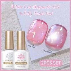 2 Bottles White Cat Magnetic Gel & Jelly Gel Set -Born Pretty Salon 60497 SX 2 842dddc5 3085 4bfe b944 061c5f0c77b6