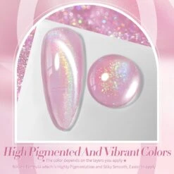 Pink Fantasy Rainbow Glass Cat Magnetic Gel Polish 15ml -Born Pretty Salon 60546 ZI 1