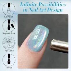 BORN PRETTY Rainbow Glass Cat Magnetic Gel Polish Fairy Dust 15ml -Born Pretty Salon 60547 ZI 6