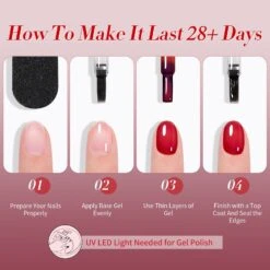 6 Colors Red Jelly Gel Polish Set Blood Mary 7ml -Born Pretty Salon 60563 ZI2 8