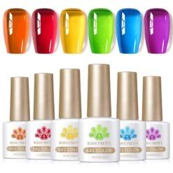 6 Colors Ice Jelly Gel Polish Rainbow Gleam 7ml