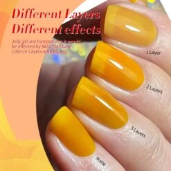 6 Colors Ice Jelly Gel Polish Rainbow Gleam 7ml -Born Pretty Salon 60565 ZI 3