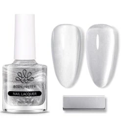 Silver Moonlight Cat Magnetic Nail Polish 10ml 25 Silver Moonlight Cat Magnetic Nail Polish 10ml -Born Pretty Salon 60575 ZHU 3