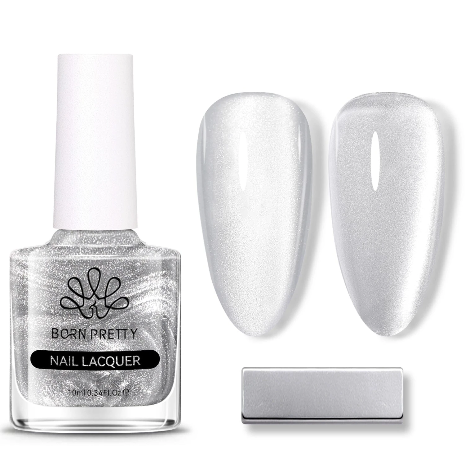 Silver Moonlight Cat Magnetic Nail Polish 10ml 13 Silver Moonlight Cat Magnetic Nail Polish 10ml - Image 13