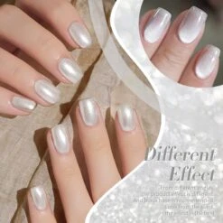 Silver Moonlight Cat Magnetic Nail Polish 10ml 18 Silver Moonlight Cat Magnetic Nail Polish 10ml -Born Pretty Salon 60575 ZI 4