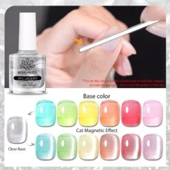 Silver Moonlight Cat Magnetic Nail Polish 10ml 20 Silver Moonlight Cat Magnetic Nail Polish 10ml -Born Pretty Salon 60575 ZI 5