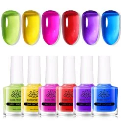 6 Colors Neon Glass Jelly Nail Polish Neon Glow 10ml 23 6 Colors Neon Glass Jelly Nail Polish Neon Glow 10ml -Born Pretty Salon 60580 ZHU 2