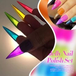 6 Colors Neon Glass Jelly Nail Polish Neon Glow 10ml 16 6 Colors Neon Glass Jelly Nail Polish Neon Glow 10ml -Born Pretty Salon 60580 ZI 2