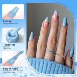 6 Colors Blue Cosmic Color Gel Polish Set 7ml -Born Pretty Salon 60602 ZI 4