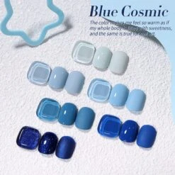 6 Colors Blue Cosmic Color Gel Polish Set 7ml -Born Pretty Salon 60602 ZI 6
