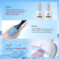 6 Colors Blue Cosmic Color Gel Polish Set 7ml -Born Pretty Salon 60602 ZI 7