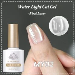 Water Light Cat Magnetic Gel Polish First Love MY02 10ml -Born Pretty Salon 60608 2 ZI 1