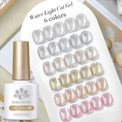 6 Colors Water Light Cat Magnetic Gel Polish First Love 10ml -Born Pretty Salon 60608 ZIG 4 1