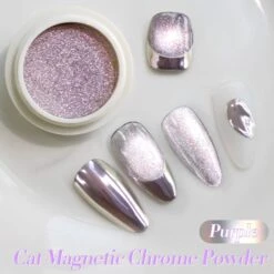 Purple Cat Magnetic Chrome Powder -Born Pretty Salon 60634 ZI 6