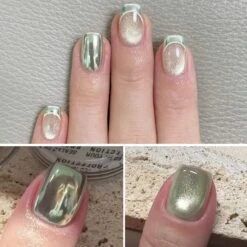 Green Cat Magnetic Mirror Metallic Chrome Nail Powder -Born Pretty Salon 60635 ZHU 5