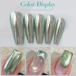 Green Cat Magnetic Mirror Metallic Chrome Nail Powder -Born Pretty Salon 60635 ZI 1